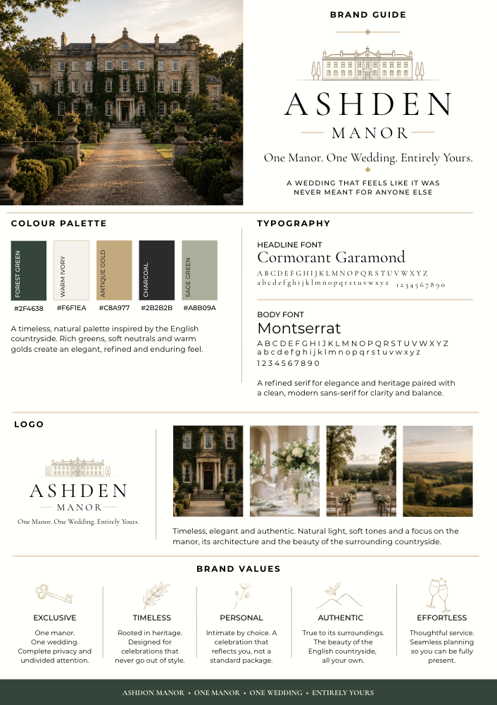 Ashdon Manor — Brand Guide featured 1