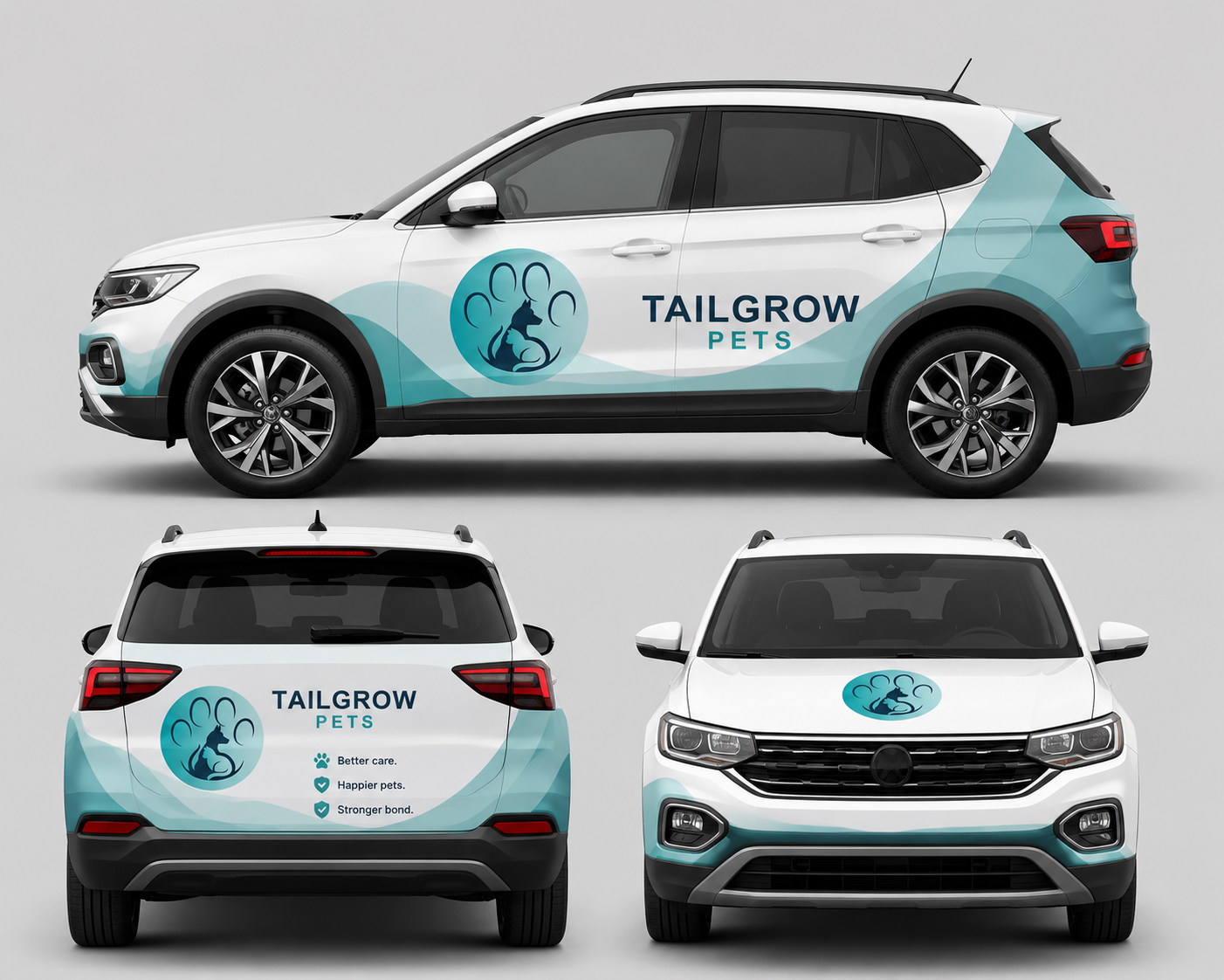TailGrow Pets vehicle branding