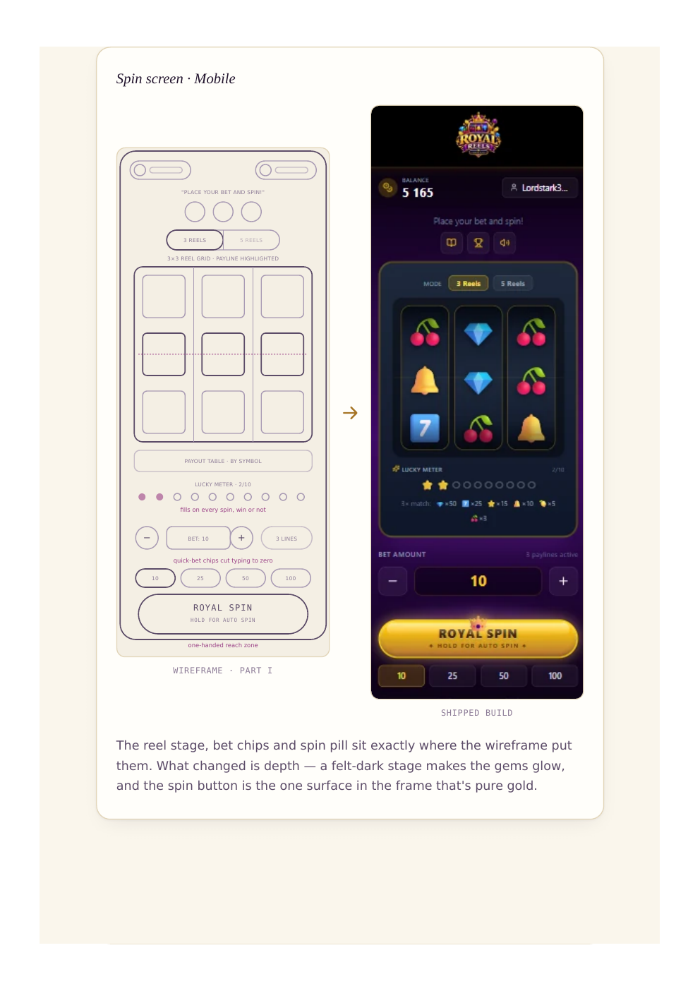 Royal Reels — Mobile Slots Game UI/UX 10