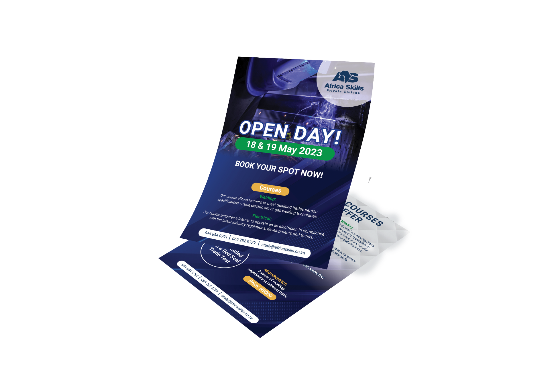 Africa Skills — Open Day Flyers