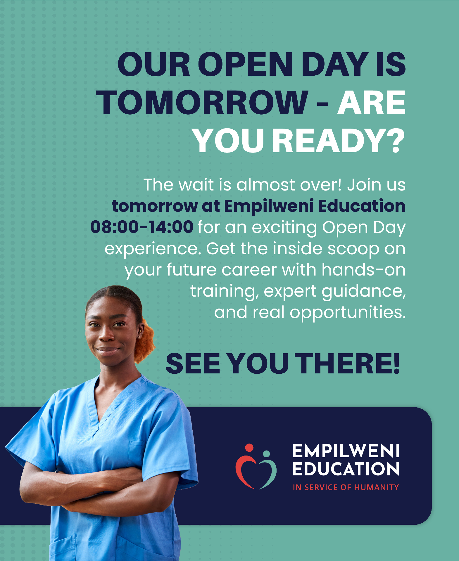 11 April — Open Day Tomorrow