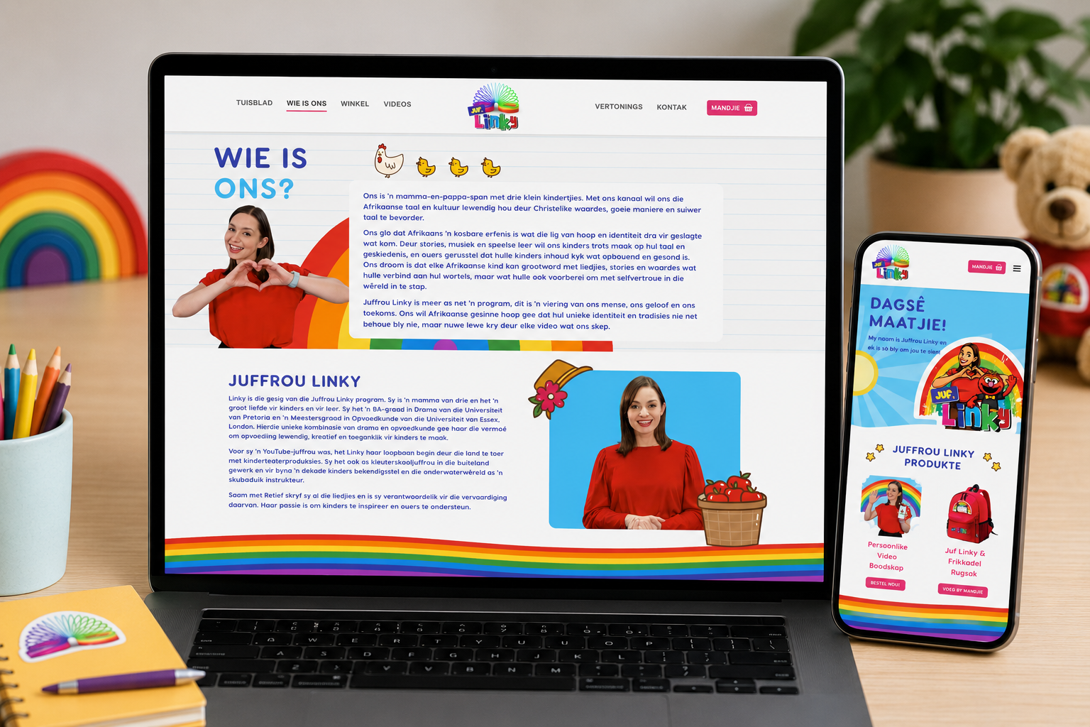 Juffrou Linky — Wie Is Ons page