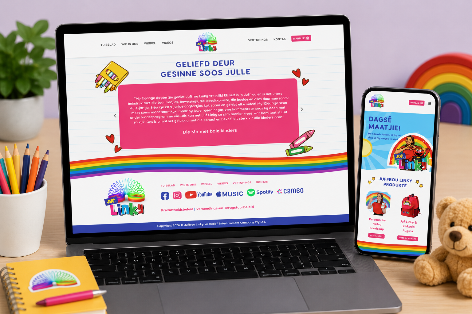 Juffrou Linky — Testimonials section