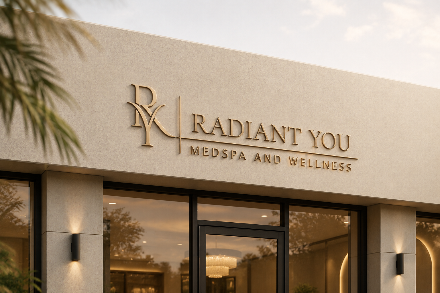 Radiant You signage mockup