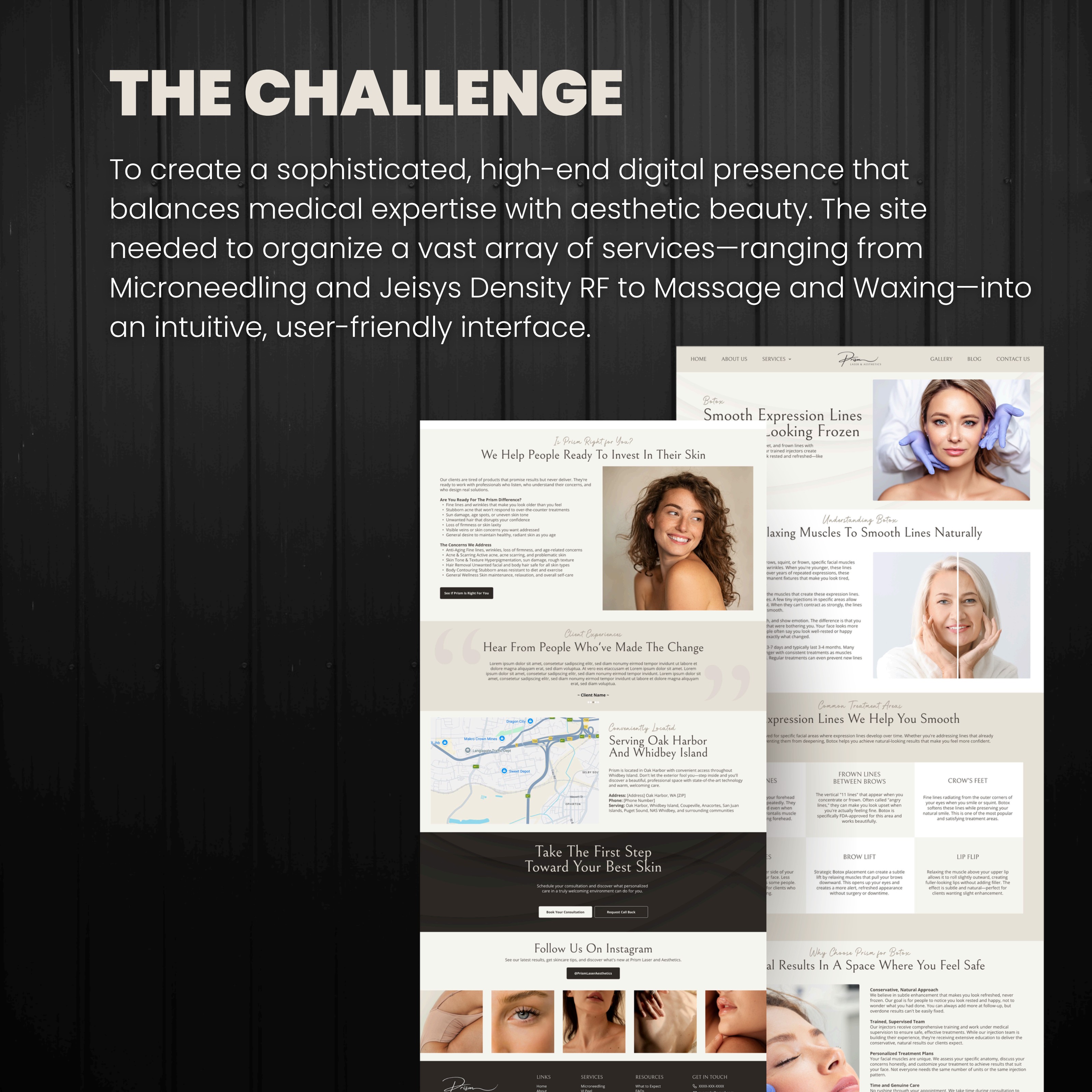 Prism design challenge and page layouts