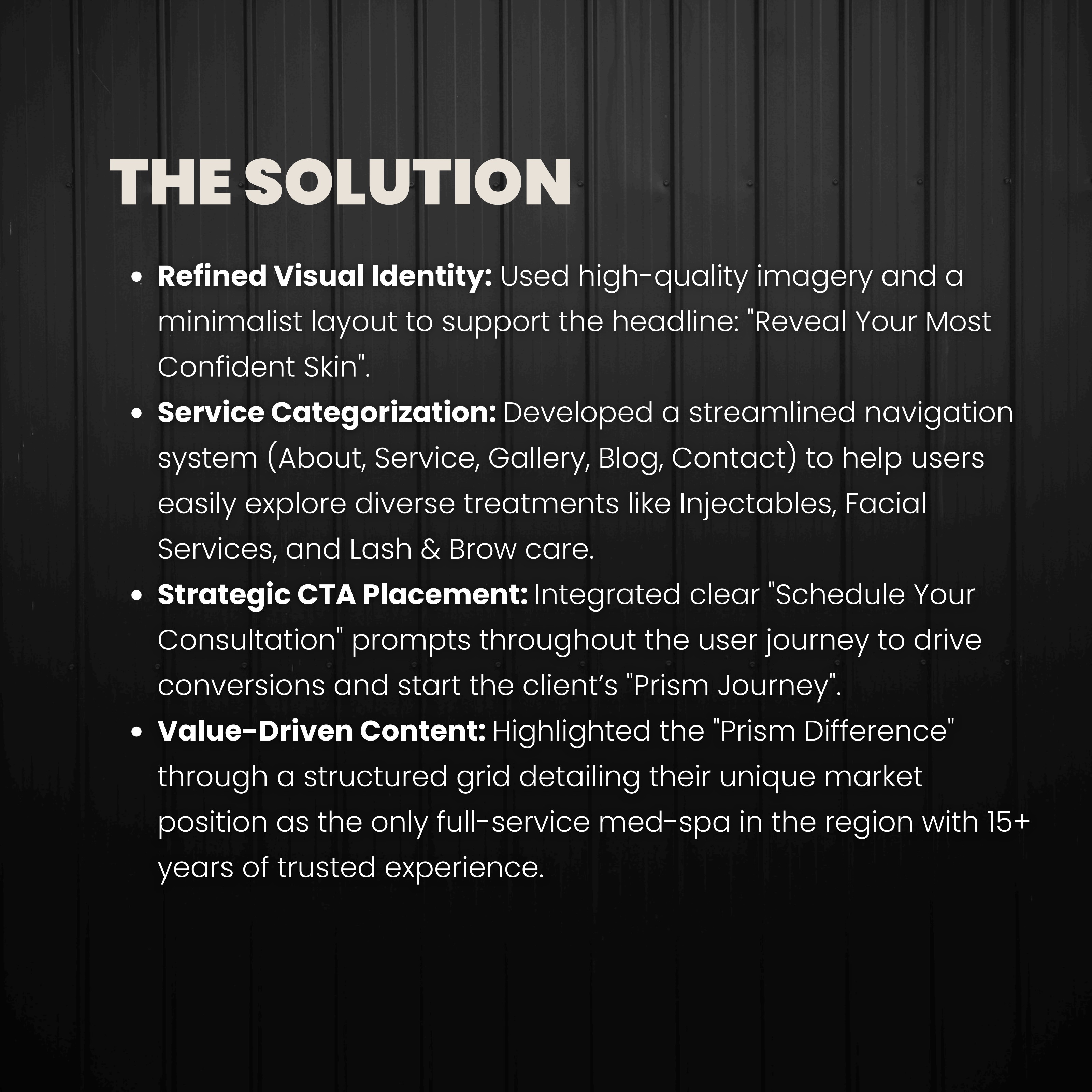 Prism design solution