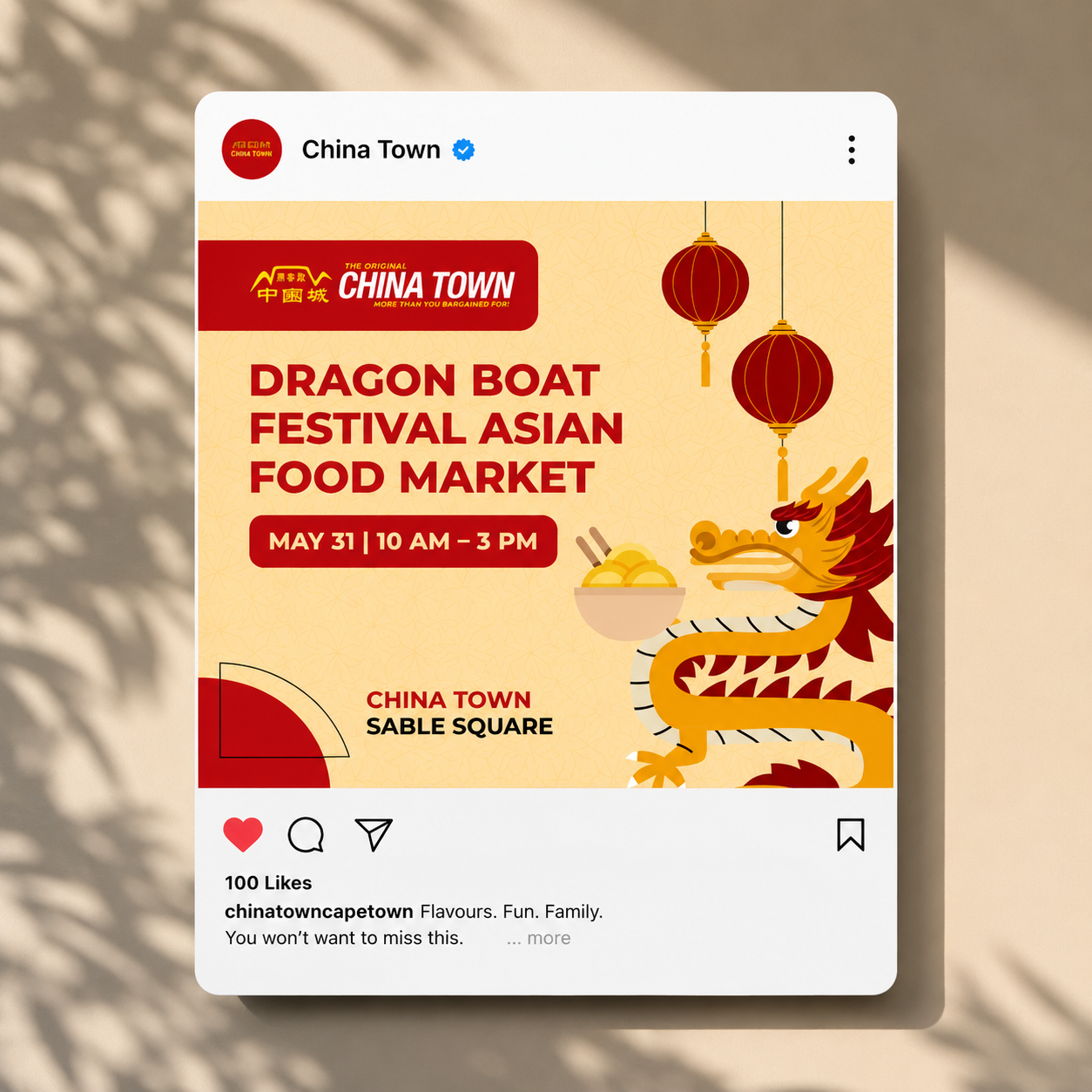 Dragon Boat Festival Asian Food Market — Instagram post